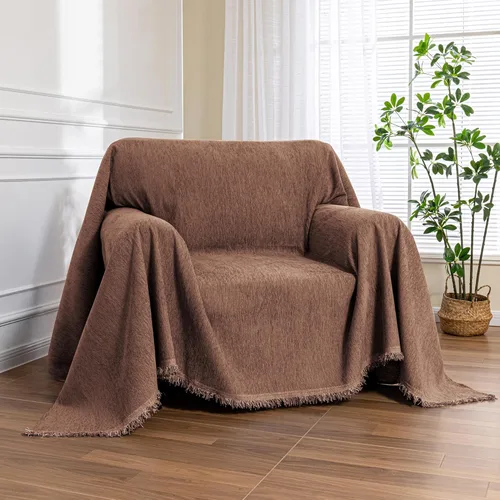 Miniatura 22 de MEETSKY Funda Negra de Silla de Tamaño Grande, Funda de Chenilla para Sillón/Sofá de 1 Cojín para Perro, Fundas de Sofá Protector de Muebles