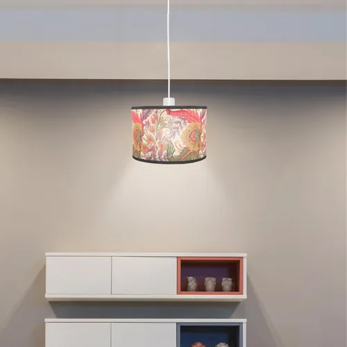 Miniatura 5 de Uonlytech Pantalla tejida de bambú de 11.81 pulgadas, pantalla de lámpara de mesa impresa para dormitorio, comedor, decoración de reemplazo