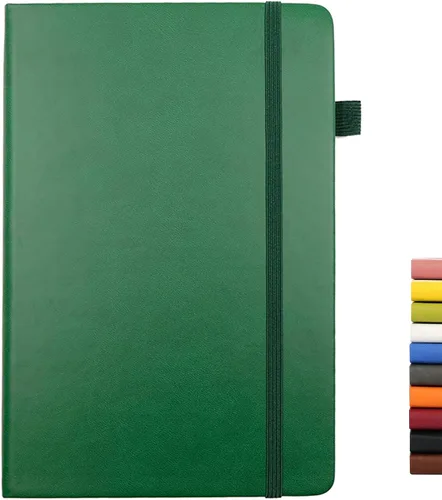 Miniatura 13 de Cuadernos forrados para diario, con lazo para bolígrafo. Cuadernos de tapa dura para trabajo, papel grueso de 100 Gsm con bolsillo