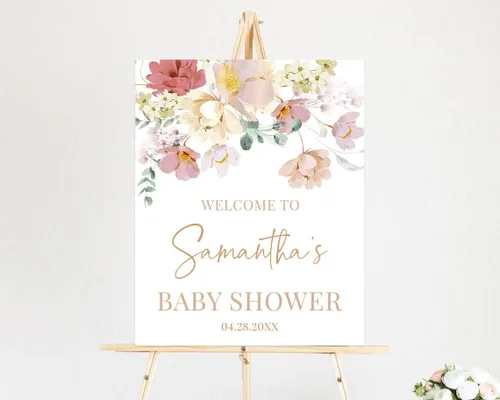 Miniatura 20 de Generic Greenery - Letrero personalizado para baby shower, 12 x 18 pulgadas, plástico, resistente a la intemperie y a la decoloración, letrero