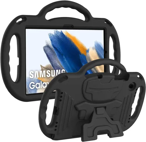 AVAWO Funda infantil para Samsung Galaxy Tab A8 de 10.5 pulgadas 2021 (SM-X200/X205), con correa, mango soporte ligero a prueba de golpes, negro