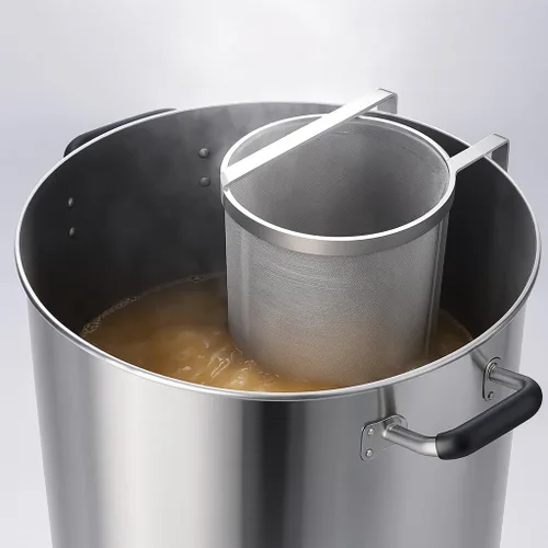 Gekufa Filtro Hop Spider de acero inoxidable de 300 micras con cuchara, colador casero para elaboración de cerveza, té, café, té de abono (4 x 10