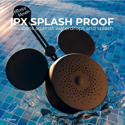 Miniatura 3 de Disney Mickey Mouse Ears - Altavoz de ducha Bluetooth con ventosa - Altavoz resistente al agua con clasificación IPX4 de Disney para ducha, baños