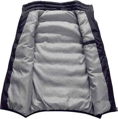 Miniatura 2 de Feiairuike Abrigos de chaleco acolchados para exteriores con cuello alto para hombre