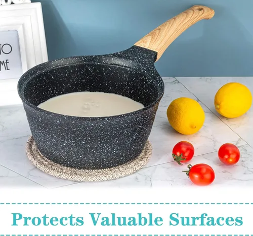 Miniatura 4 de Salvamanteles para platos calientes, ollas y sartenes, almohadillas calientes con cesta de almacenamiento, soportes para ollas para cocina, tapete