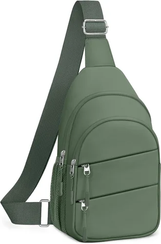 Miniatura 18 de Tuwubi Bolsos cruzados para mujer, bolsa para hombres, mochila pequeña de senderismo antirrobo, ligera para viajes al aire libre (M, beige)