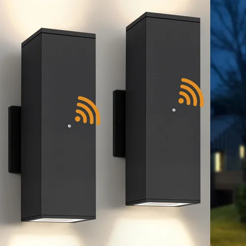 Miniatura 8 de 1 paquete de iluminación exterior del atardecer al amanecer, luces LED cuadradas hacia arriba y hacia abajo, accesorios de iluminación exterior