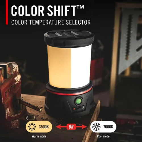 Miniatura 4 de Coast EAL40R Linterna de camping de emergencia recargable de 2500 lúmenes con modo intermitente rojo, mosquetón, difusor, mango plegable, modo bajo