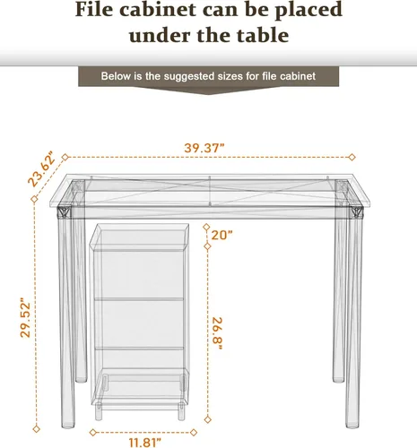 Miniatura 3 de Escritorio Teraves para computadora o mesa de comedor Roble negro