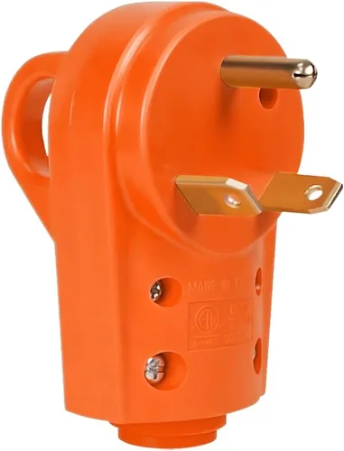 Miniatura 12 de BELOMI Enchufe RV de 30 amperios, adaptador de enchufe de repuesto resistente NEMA TT-30P, conector de alimentación eléctrica de 125 V, extremo