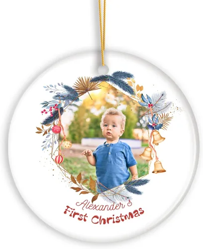Miniatura 13 de Adornos de Navidad personalizados con foto, adorno de recuerdo personalizado con nombre de bebé, nuevo regalo de bebé, recuerdo de bebé