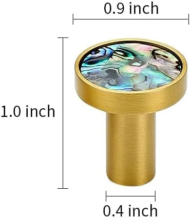 Miniatura 2 de Paquete de 1 perillas de gabinete de conchas naturales, pomos para cajones, ganchos para colgar, muebles de latón, aparador, cocina, tiradores