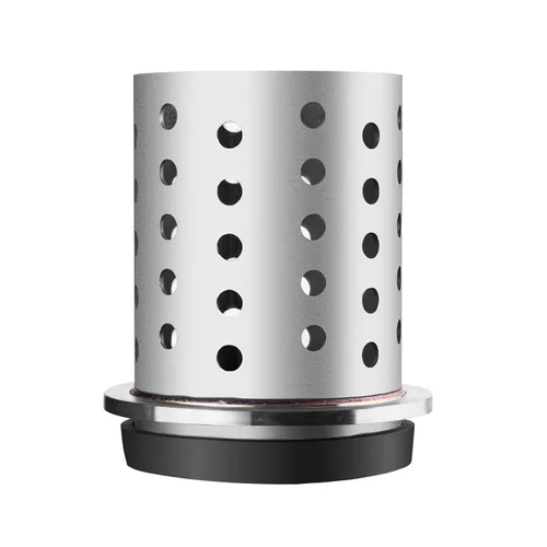 Miniatura 23 de DZQ Frasco de fundición perforada al vacío, acero inoxidable 304 con brida con base de bebedero de goma, varios tamaños para fundición de metal