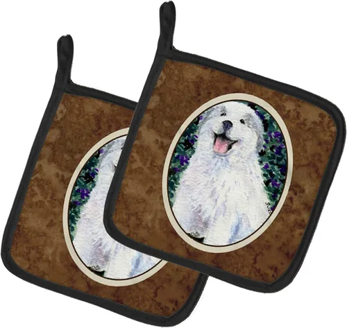 Miniatura 235 de Caroline's Treasures SS8617PTHD - Juego de soportes para ollas de cocina resistentes al calor, almohadillas calientes para horno para cocinar, Husky