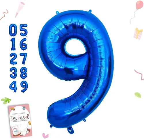Miniatura 154 de Globos de números de 40 pulgadas del 0 al 9 dorados grandes del número 0, globos digitales para suministros de decoración de celebración de fiesta