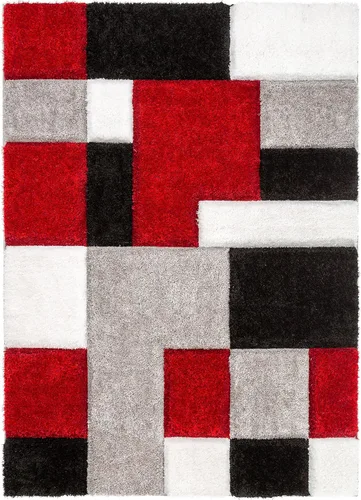 Miniatura 3 de Well Woven San Francisco Escondido Blush - Alfombra moderna geométrica texturizada 3D, gruesa y suave, 5 pies 3 pulgadas x 7 pies 3 pulgadas