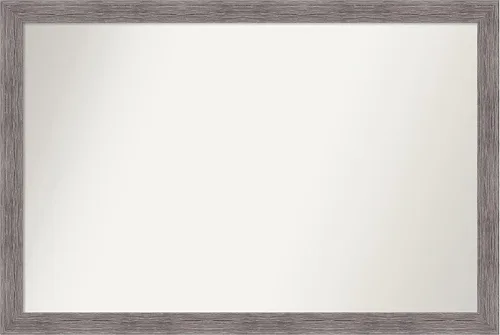 Miniatura 148 de Amanti Art Espejo de baño gris para sobre el fregadero, 31 x 48 pulgadas, espejo de tocador rectangular estrecho de color gris, marco de madera