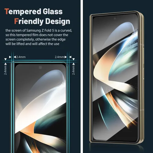 Miniatura 5 de OCASE Funda tipo cartera para Samsung Galaxy Z Fold 5 5G con soporte para S Pen (versión actualizada) de piel sintética, ranuras para tarjetas