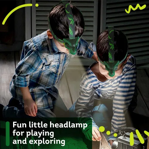 Miniatura 2 de Skywin Faros delanteros de dinosaurio para niños con sonido rugiente, linterna LED para niños, artículos de camping, linternas para niños y niñas
