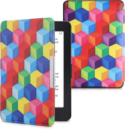 Miniatura 12 de kwmobile Funda compatible con Amazon Kindle PaperWhite - Funda para lector electrónico - Azul pez pequeño/azul claro/blanco