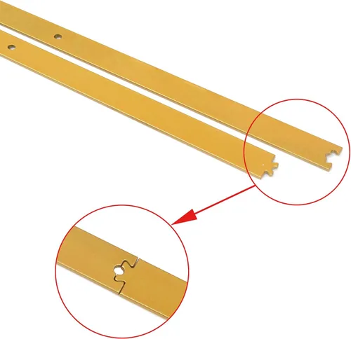 Miniatura 6 de DIYHD Kit de herramientas de escalera deslizante de 5 pies, sistema de pista rodante con rodillos de suelo de frenado, acabado dorado, escalera