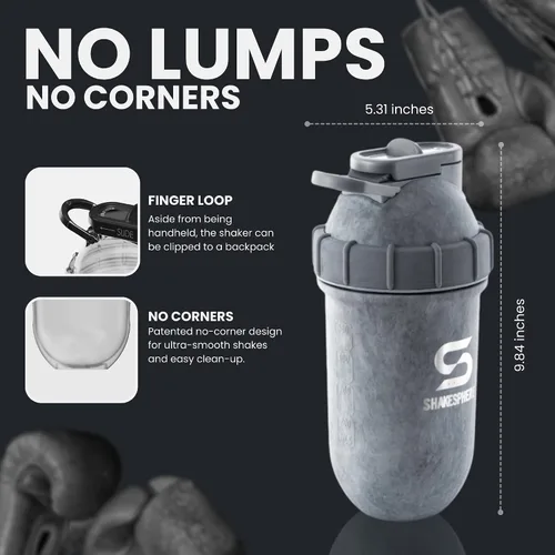 Miniatura 6 de SHAKESPHERE Botella agitadora de acero inoxidable - Botella agitadora de proteína aislada de 24 oz para bebidas frías y calientes - Ideal