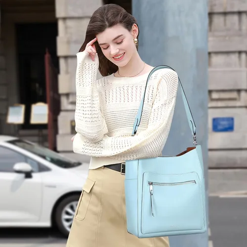 Miniatura 3 de Over Earth Bolsos de cuero para mujer, bolso de hombro Hobo, bolso de mano para mujer
