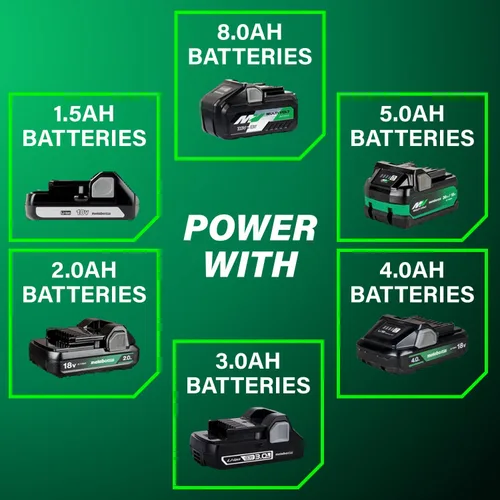 Miniatura 6 de Metabo HPT Kit de amoladora angular de potencia con interruptor deslizante multivoltios de 18 V, herramienta eléctrica de motor de alto par