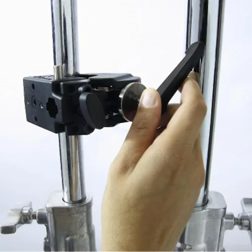 Miniatura 4 de Kupo Abrazadera Convi con mango ajustable, negro, receptor hexagonal y bloqueo de resorte de seguridad para accesorios de agarre (KG701511)
