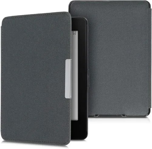 Miniatura 5 de kwmobile Funda compatible con Amazon Kindle Paperwhite - Funda protectora de nailon para lector electrónico - Antracita
