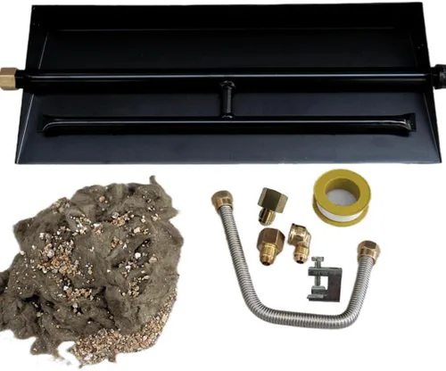 Miniatura 12 de 15"-28" Quemador de sartén para chimenea de gas Quemador de chimenea de gas Hogueras de gas Quemadores de leña de gas Gas natural y quemador