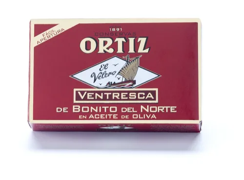 Paquete de 8 panza de atún blanco Ventresca de Ortiz en aceite