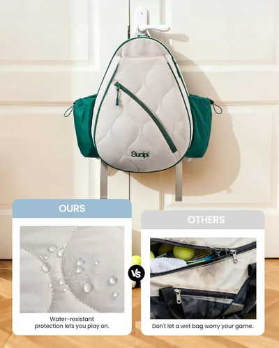 Miniatura 5 de Mochila de tenis Sucipi para mujeres y hombres, mochila para raquetas de tenis resistente al agua y lavable a máquina, bolsa deportiva ligera