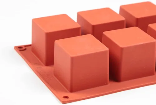 Miniatura 6 de Molde de silicona cuadrado para hornear, moldes de chocolate cuadrados 3D de 8 cavidades para galletas cubiertas de chocolate, caramelo y gelatina