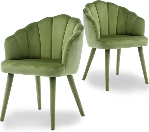 Miniatura 11 de chairus Juego de 2 sillas de comedor de terciopelo, modernas tapizadas de mediados de siglo, cómodos sillones decorativos para dormitorio, cocina