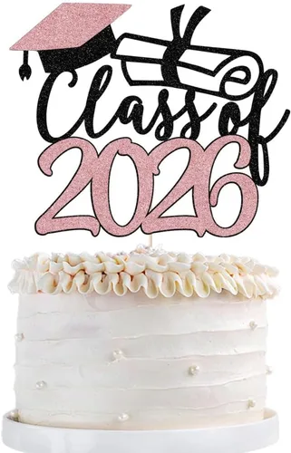 Miniatura 15 de Gold Class of 2025 - Decoración para tartas de graduación con purpurina para la clase de 2025, suministros de fiesta de graduación – Graduados