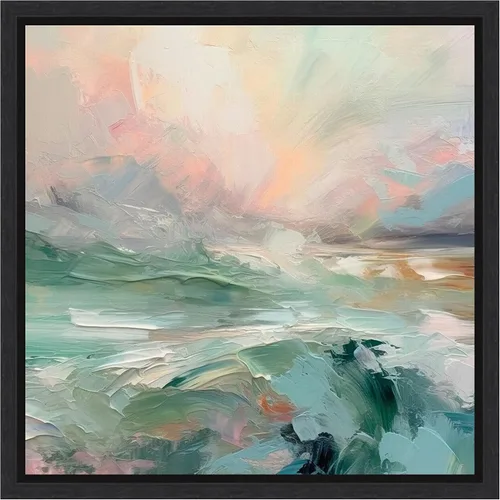 Miniatura 8 de Amanti Art Irena Orlov - Lienzo enmarcado para pared, 16 x 16 pulgadas, diseño de mañana rosa V, lienzo enmarcado para pared, obras de arte