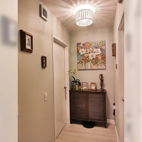 Miniatura 6 de tewei Candelabro de Cuentas de Madera, Accesorio de Luz de Techo Semi Empotrado Estilo Boho para Cuarto de Bebé, Candelabro Rústico de 3 Luces