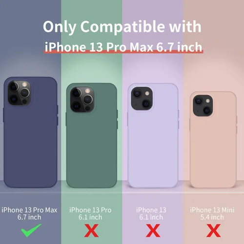Miniatura 6 de Cordking Funda diseñada para iPhone 13 Pro Max, Funda Protectora de Teléfono de Silicona Ultra Delgada a Prueba de Golpes