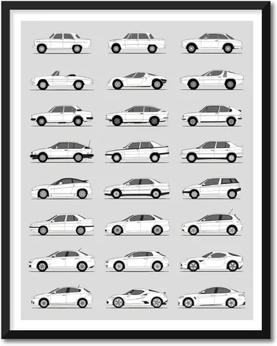 Miniatura 39 de Idea Network Póster hecho a mano compatible con Chevy impreso, arte de pared, decoración hecha a mano de lo mejor de las generaciones de Chevy