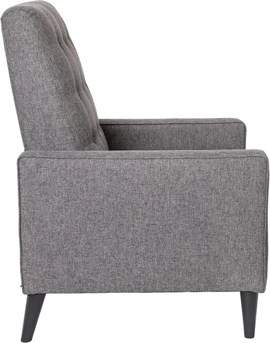 Miniatura 6 de Flash Furniture Erza LeatherSoft - Silla reclinable con botones copetudos, moderna de mediados de siglo para uso residencial y comercial