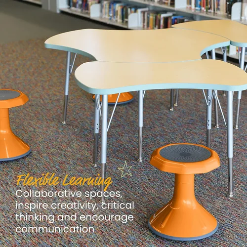Miniatura 6 de ECR4Kids - Taburete oscilante activo ACE para niños y adultos, aula flexible y asientos en el hogar Naranja