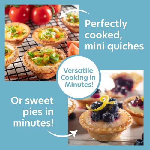 Miniatura 5 de Minihorno antiadherente para cocinar tartas y quiches. Prepara 6 pequeñas tartas y quiches en minutos