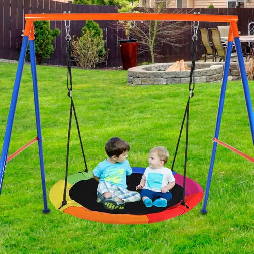 Miniatura 2 de RedSwing Columpio de árbol de 43 pulgadas para niños al aire libre, impermeable, grande, redondo, para árboles y columpios, fuerte y resistente