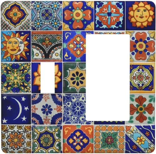 Miniatura 24 de Cubierta de placa de interruptor de luz de 2 cuadrillas con diseño abstracto de mármol verde de acuarela verde azulado, combinación de una sola