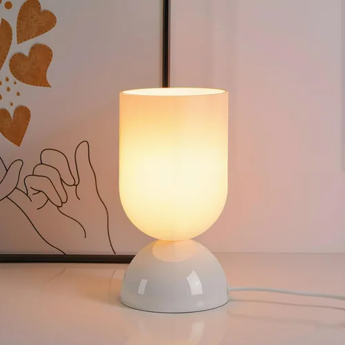 Miniatura 13 de Lámpara de mesa de cristal moderna de 8.9 pulgadas para sala de estar, lámparas de escritorio regulables para dormitorio, lámpara de mesita de noche