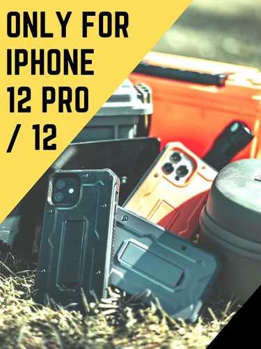 Miniatura 2 de ArmadilloTek Vanguard - Funda diseñada para iPhone 12 / iPhone 12 Pro (6.1 pulgadas) de grado militar, cuerpo completo, resistente, con protector