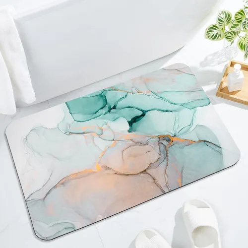 Miniatura 11 de Gibelle Alfombra de baño súper absorbente, de secado rápido, delgada, para debajo de la puerta, antideslizante, parte trasera de goma, para frente