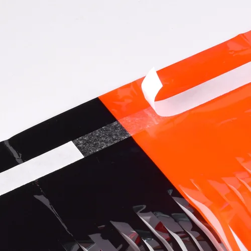 Miniatura 4 de BRAVESHINE Cortinas de fondo de fotos de oropel – Paquete de 2 cortinas de flecos de papel de aluminio negro y naranja de 3.2 x 8.2 pies para Negro
