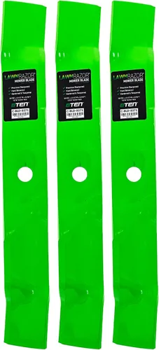 8TEN LawnRAZOR - Cuchilla para John Deere Z425 Z445 X320 GX345 1025R X500 GX355 X729 54" Deck M145516 (triturado) paquete de 3